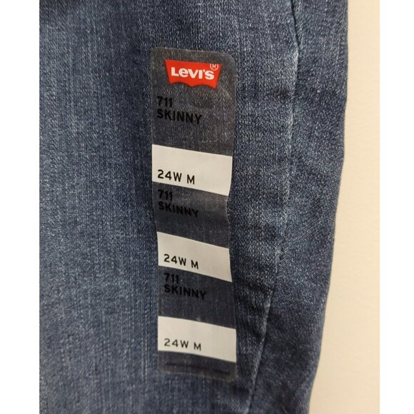 NWT Levi's 711 Mid-Rise Skinny Jeans 24W - Picture 10 of 11